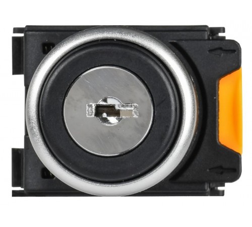 Переключатель с ключом 3 полож. 1NO+1NC чёрный MASTER  MI-SW60-20Y-3-34-3-K02  IEK