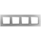 Рамка для розеток и выключателей Elegance 14-5014-03 Classic, на 4 поста, алюминий  Б0060588  ЭРА