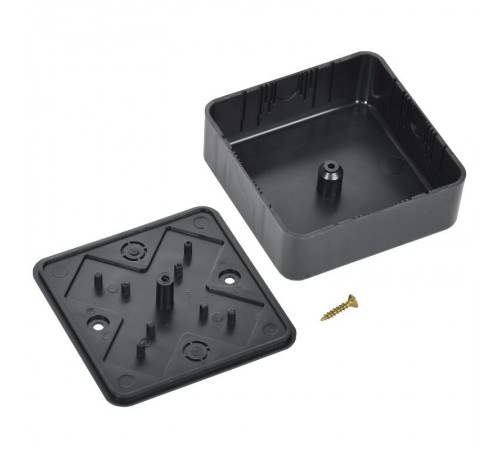 Коробка расп. КМ о/п 75х75х28мм черная   UKO10-075-075-028-K02-E  IEK