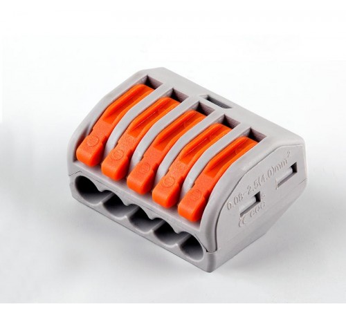 LD222-415 Клемма строительно-монтажная 5-проводная (упак 40шт)  32398  STEKKER