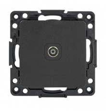 Стокгольм Механизм Розетки TV 1-местной 75Ом 5-862МГц черной PROxima  EZA00-027-10  EKF