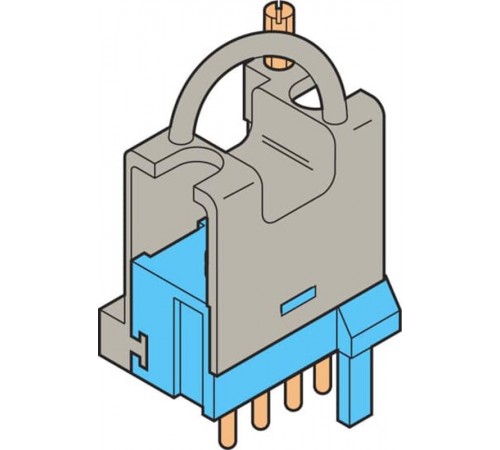 Разъем FIP-1/4-G для цепей полярности, со стороны 01-02-03-04, для установки контактов BRE-T, четырехполюсный  1SNA166556R2300  TE