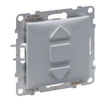 SUNO Переключатель для жалюзи и рольставней 6АХ 250В. Безвинтовые зажимы. Цвет "Алюминий"  721339  Legrand