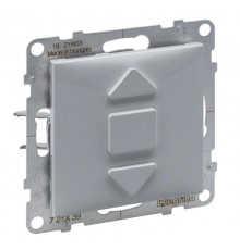 SUNO Переключатель для жалюзи и рольставней 6АХ 250В. Безвинтовые зажимы. Цвет "Алюминий"  721339  Legrand