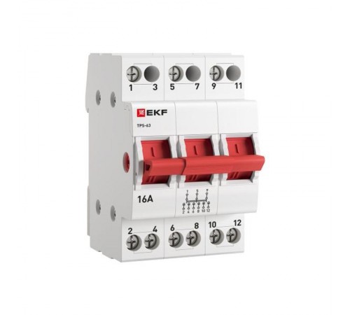 Трехпозиционный переключатель ТПС-63 3P 16А  TPS316  EKF
