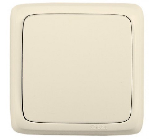 Выключатель открытой установки, одноклавишный, с изолирующей пластиной, цвет слоновая кость  ВА16-113-01  HEGEL