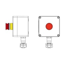 Взрывозащищенный пост управления из полиэстера CPE-P-03-(1xP3E(11))-1xKAEPM2MHK-20(C)1Ex d e IIC Т5 Gb / Ex tb IIIC T95°C Db IP66/КЗ  2231.031.22.11C