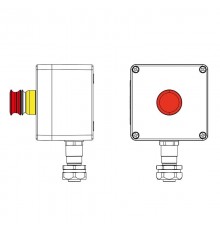 Взрывозащищенный пост управления из полиэстера CPE-P-03-(1xP3E(11))-1xKAEPM2MHK-20(C)1Ex d e IIC Т5 Gb / Ex tb IIIC T95°C Db IP66/КЗ  2231.031.22.11C