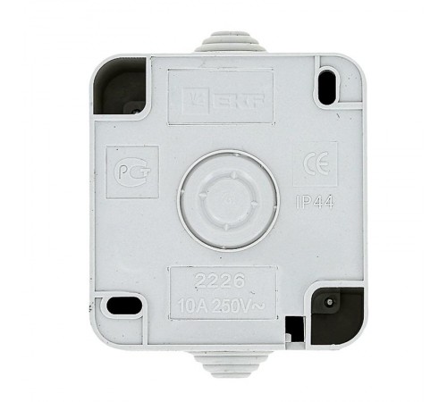 Прага Кнопка звонка 1-клавишная 10А IP44 белая EKF  EKZ10-026-10-44  EKF