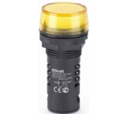Лампа комм. ADDS 22 мм LED жел. 220В AC/DC ЛK-22   25120DEK  DEKraft