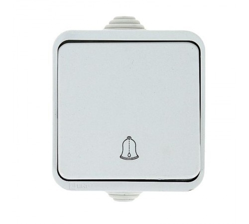 Прага Кнопка звонка 1-клавишная 10А IP44 белая EKF  EKZ10-026-10-44  EKF