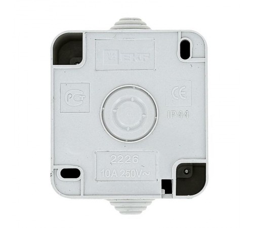 Прага Кнопка звонка 1-клавишная 10А IP44 белая EKF  EKZ10-026-10-44  EKF