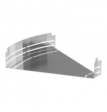 Угол горизонтальный изменяемый 0-45 градусов Стандарт INOX (AISI 304) 500х100  PR16.3601  Промрукав