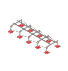 Опорная конструкция для установки оборудования TECHNORAPTOR FOOT 1200х4000 тип 2  KM-TR-F-SSEI-1200-4000-2  КМ - профиль