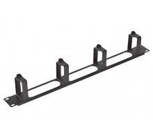 Органайзер кабельный горизонтальный с окнами 4 кольца 1U ОКО-19"-1U. цвет черный ССД  130411-01051  СВЯЗЬСТРОЙДЕТАЛЬ