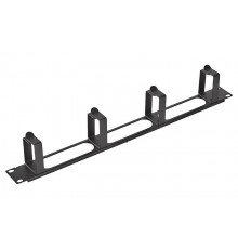 Органайзер кабельный горизонтальный с окнами 4 кольца 1U ОКО-19"-1U. цвет черный ССД  130411-01051  СВЯЗЬСТРОЙДЕТАЛЬ