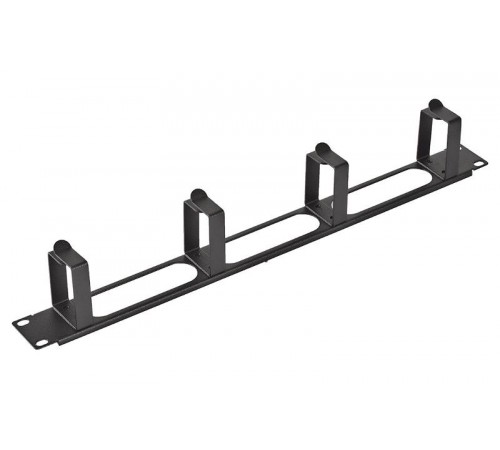 Органайзер кабельный горизонтальный с окнами 4 кольца 1U ОКО-19"-1U. цвет черный ССД  130411-01051  СВЯЗЬСТРОЙДЕТАЛЬ