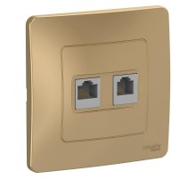 Blanca Титан С/У Розетка 2-ая КОМП/ТЛФ, RJ45+RJ11  BLNIS045114  SE