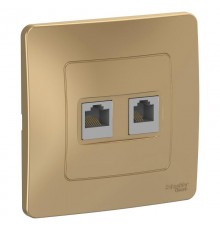 Blanca Титан С/У Розетка 2-ая КОМП/ТЛФ, RJ45+RJ11  BLNIS045114  SE