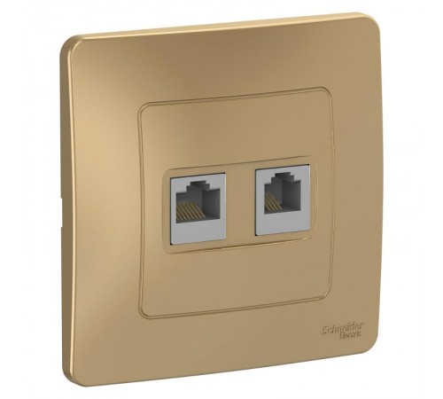 Blanca Титан С/У Розетка 2-ая КОМП/ТЛФ, RJ45+RJ11  BLNIS045114  SE