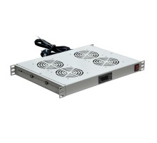 19" Вентиляторный модуль с термостатом 1U с 4-мя вентиляторами  04-2605  REXANT