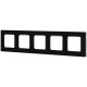 Рамка для розеток и выключателей  Серия 12 12-5205-06 на 5 постов, Классик, чёрный  Б0067756  ЭРА