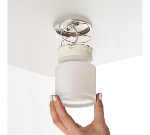 Светильник потолочный под лампу макс 12W, 230V, GX53, белый, HL362  41996  FERON