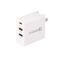 Сетевое зарядное устройство REXANT 2xUSB+USB Type-С, переходник + адаптер, 48W белое 18-2214  REXANT