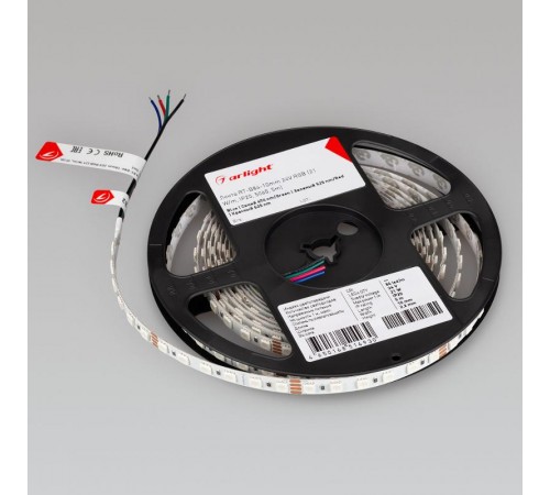 Лента светодиодная RT-B84-10mm 24V RGB (21 W/m, IP20, 5060, 5m) (arlight, Открытый)  021475(2)  Arlight
