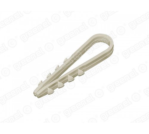 Дюбель-хомут для наружного монтажа провода 11-18мм, цвет-БЕЛЫЙ (100/1000/6000шт)  GE50111-01  GREENEL