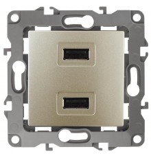Устройство зарядное USB 12-4110-04  , 5В-2100мА,  шампань  Б0027494  ЭРА