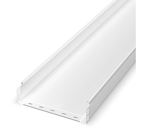 Лоток неперфорированный Стандарт 300х80х3000 (0,8 мм) RAL 9003 (6 м/уп)  PR16.10309  Промрукав