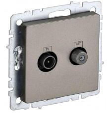 BRITE Розетка двойная TV+SAT РТВ/РСп12-БрШ шампань   BR-AF20-O-K37  IEK