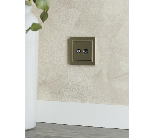 BRITE Розетка двойная TV+SAT РТВ/РСп12-БрШ шампань   BR-AF20-O-K37  IEK