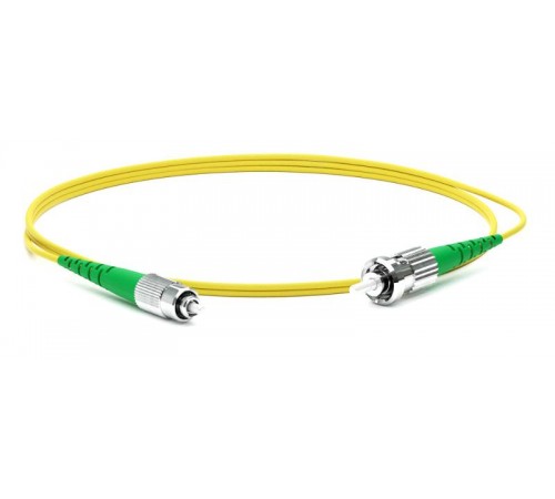 Патч-корд FC-S2-9-FC/AR-ST/AR-H-10M-LSZH-YLвол.-оптич.(шнур) SM 9/125 (OS2),FC/APC-ST/APC,2.0мм,simplex,LSZH,10м  250695  Hyperline