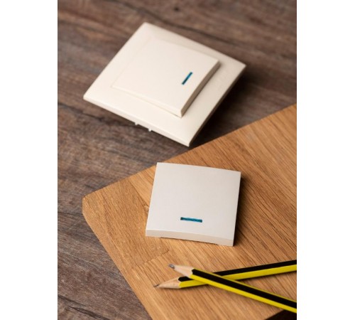 Валенсия лицевая панель выключателя 1-кл. с индикатором 10А жемчуг EKF PROxima   ESV10-L-121-50   EKF