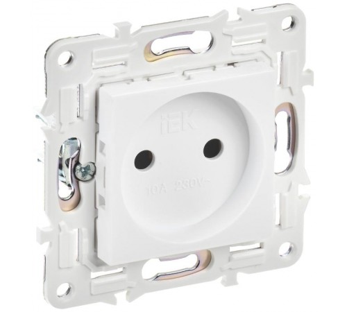 SKANDY Розетка без заземления без защитных шторок 10А SK-R02W арктический белый  SK-R10-10-K01  IEK