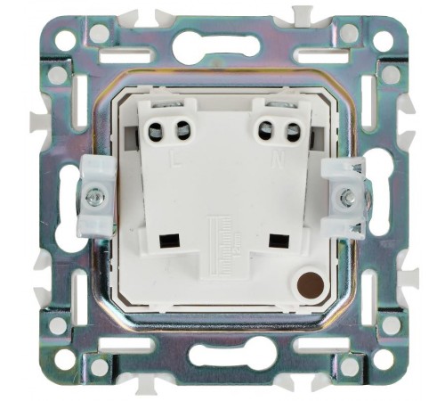 SKANDY Розетка без заземления без защитных шторок 10А SK-R02W арктический белый  SK-R10-10-K01  IEK