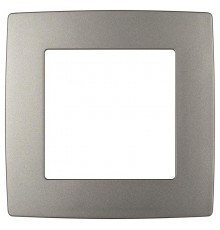 Рамка для розеток и выключателей ЭРА Серия 12 12-5001-16 на 1 пост, титан   Б0065735  ЭРА
