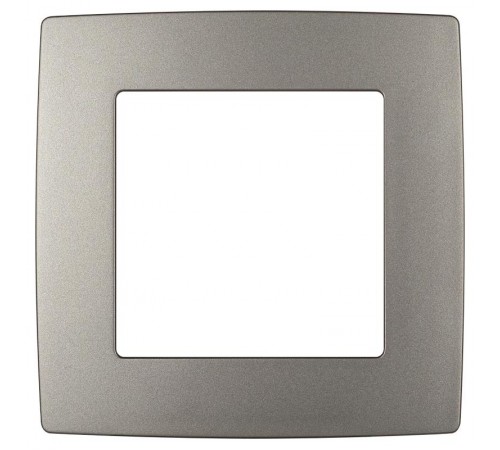 Рамка для розеток и выключателей ЭРА Серия 12 12-5001-16 на 1 пост, титан   Б0065735  ЭРА