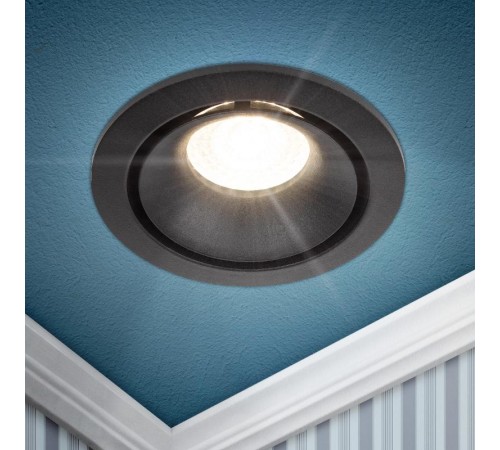 Cветильник встраиваемый алюминиевый KL100 BK MR16 GU5.3 черный  Б0055585  ЭРА