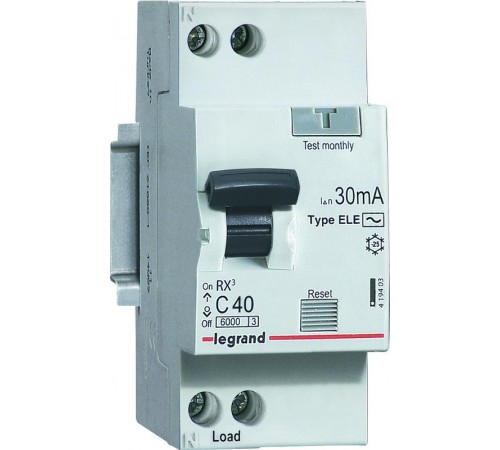Выключатель автоматический дифференциального тока RX3 1п+N 16А C 30мА тип AC  419399  legrand
