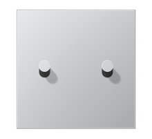 Центральная плата для выключателей, 1 пост, 2 тумблера, конус; металл; алюминий; LS1912  AL12-5K0  Jung