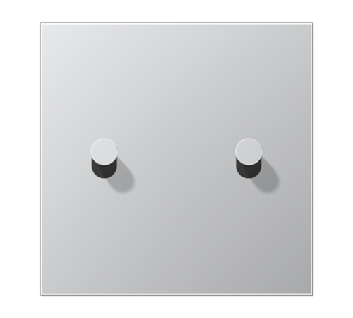 Центральная плата для выключателей, 1 пост, 2 тумблера, конус; металл; алюминий; LS1912  AL12-5K0  Jung