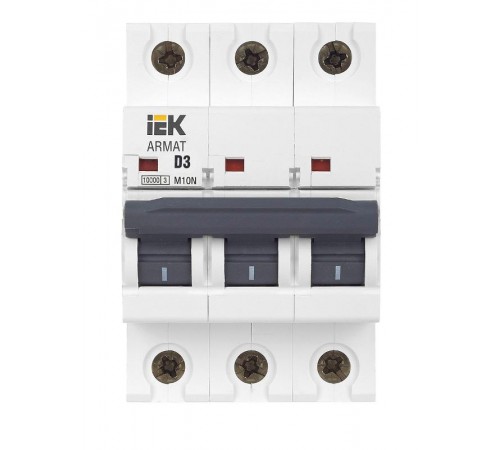 Выключатель автоматический трехполюсный M10N 3P D 3А 10кА ARMAT  AR-M10N-3-D003  IEK