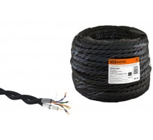 Ретро провод "Эко" TV + Internet витой, черный (45м)  SQ2803-0004  TDM