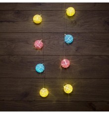 Гирлянда светодиодная "Карамельки" 1.5 м, прозрачный ПВХ, 10 LED, теплый белый, питание 2 х АА (батарейки не в комплекте)  303-082  NEON-NIGHT