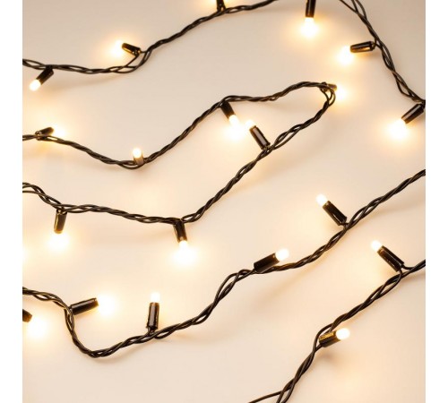 Светодиодная гирлянда ARD-STRING-CLASSIC-10000-BLACK-100LED-MILK-STD Warm (230V, 7W) (Ardecoled, IP65)  028209  Arlight