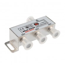 ДЕЛИТЕЛЬ  ТВ  x 3 + 4шт. F   "BOX"  5-1000 МГц  "Silver"   05-6102  REXANT