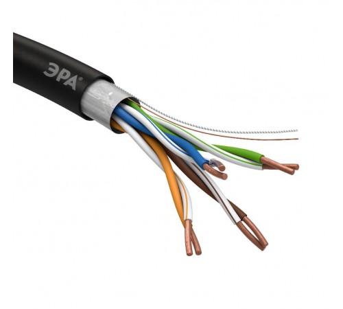 ЭРА Кабель витая пара F/UTP Cat5e 4x2x24 AWG CU PE OUTDOOR 305 м  Б0044689  ЭРА